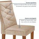 Ver mais imagens de Mesa de Jantar Redonda com 4 Cadeiras MDF Barcelona Casuá Cinamomo Off White Suede Pena