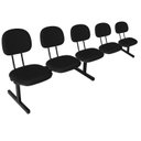 Ver imagem 1 de Cadeira Escritório Longarina 5 Lugares Estofada Ecoflex