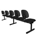 Ver imagem 5 de Cadeira Escritório Longarina 5 Lugares Estofada Ecoflex