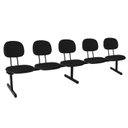 Ver imagem 6 de Cadeira Escritório Longarina 5 Lugares Estofada Ecoflex