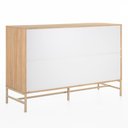 Ver imagem 5 de Cômoda Square para Quarto Grande 6 Gavetas Pés de Metal 138cm Telinha Rattan Tauari Casavee