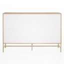 Ver imagem 4 de Cômoda Square para Quarto Grande 6 Gavetas Pés de Metal 138cm Telinha Rattan Tauari Casavee