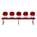 Ver imagem 3 de Cadeira Escritório Longarina 5 Lugares Estofada Ecoflex