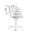 Ver imagem 7 de Cadeira Escritório Longarina 5 Lugares Estofada Ecoflex