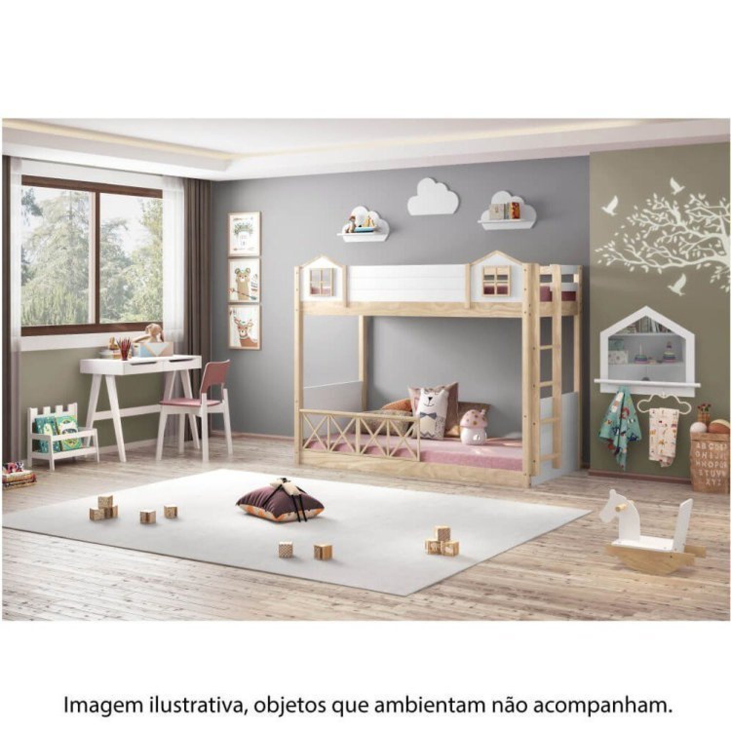 Beliche Montessoriana Garden com Grade X Dupla Casatema - 10