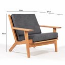 Ver imagem 2 de Poltrona Lótus Stain Játobá Acquablock Preto