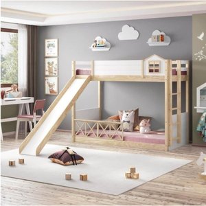 Beliche Montessoriana Garden com Escorrega e Grade X Dupla Casatema