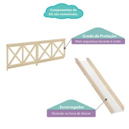 Beliche Montessoriana Garden com Escorrega e Grade X Dupla Casatema - 5