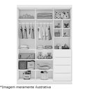 Ver imagem 2 de Guarda Roupa Infantil Eloá Branco Cinza Phoenix Baby