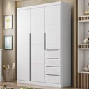 Ver imagem 1 de Guarda Roupa Infantil Eloá Branco Cinza Phoenix Baby