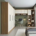 Ver imagem 1 de Roupeiro Modulado Selene de Canto 12 Portas 7 Gavetas 1 Aereo