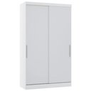 Ver imagem 1 de Guarda Roupa Solteiro 135cm 2 Portas 3 Gavetas Taiga Branco L01 - Mpozenato