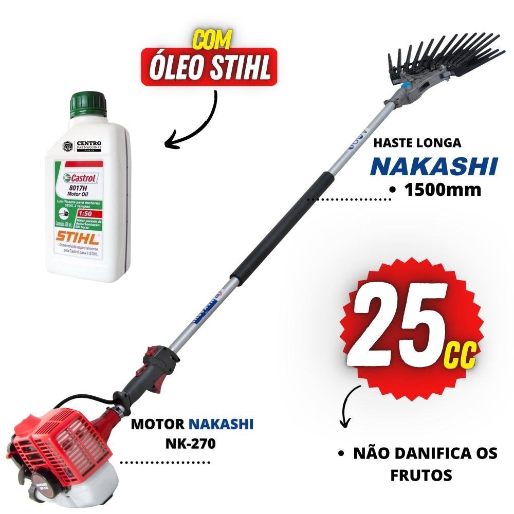 Derriçadeira Para Café Nakashi Com Mãozinha de Garra Dupla e Óleo Castrol Stihl 2 Tempos - 9