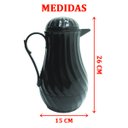 Ver imagem 4 de Garrafa Térmica Nova Preta Plástico Vintage Café Bulé Chá 1l