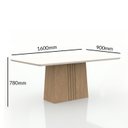 Ver imagem 4 de Conjunto Sala de Jantar 6 Cadeiras Tampo de Vidro Geórgia Marrom Inovata