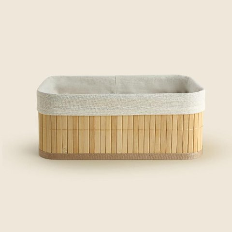 Cesto Nature Retangular Bambu 20x12cm - A\casa
