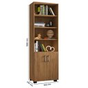 Ver imagem 6 de Kit Livreiro 2 Portas Pequenas Livreiro 5 Prateleiras Office Freijó