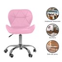 Ver imagem 6 de Kit 2 Cadeiras Office Eiffel Slim Giratória Base Cromada com Rodízios e Ajuste de Altura