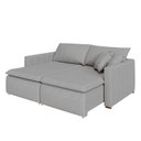 Ver imagem 2 de Sofá Cama Retrátil em Madeira Eucalipto e Linho 210cm Uruguai