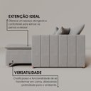 Ver imagem 6 de Sofá Cama Retrátil em Madeira Eucalipto e Linho 210cm Uruguai Cinza Claro