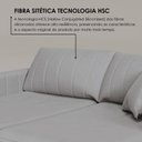 Ver mais imagens de Sofá Cama Retrátil em Madeira Eucalipto e Linho 210cm Uruguai Cinza Claro