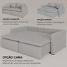 Sofá Cama Retrátil em Madeira Eucalipto e Linho 210cm Uruguai - 4