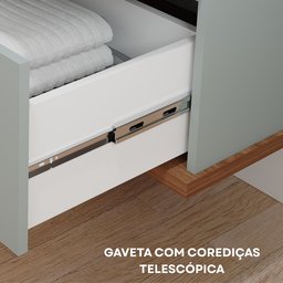 Gabinete Suspenso com Cuba 60cm Poli Espresso Móveis - 5
