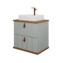 Ver imagem 2 de Gabinete Suspenso com Cuba 60cm Poli Espresso Móveis Verde/Pistache