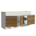 Ver imagem 5 de Balcão de Pia Armário de Cozinha 150 Cm 2 Portas e 2 Gavetas (sem Tampo e Pia) Branco/rustic Glamy M