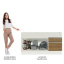 Ver imagem 6 de Balcão de Pia Armário de Cozinha 150 Cm 2 Portas e 2 Gavetas (sem Tampo e Pia) Branco/rustic Glamy M