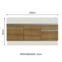 Ver imagem 4 de Balcão de Pia Armário de Cozinha 150 Cm 2 Portas e 2 Gavetas (sem Tampo e Pia) Branco/rustic Glamy M