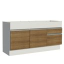 Ver imagem 3 de Balcão de Pia Armário de Cozinha 150 Cm 2 Portas e 2 Gavetas (sem Tampo e Pia) Branco/rustic Glamy M