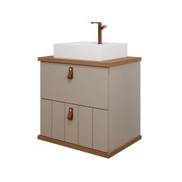 Gabinete Suspenso com Cuba 60cm Poli Espresso Móveis - 2
