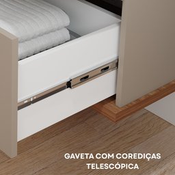 Gabinete Suspenso com Cuba 60cm Poli Espresso Móveis - 5