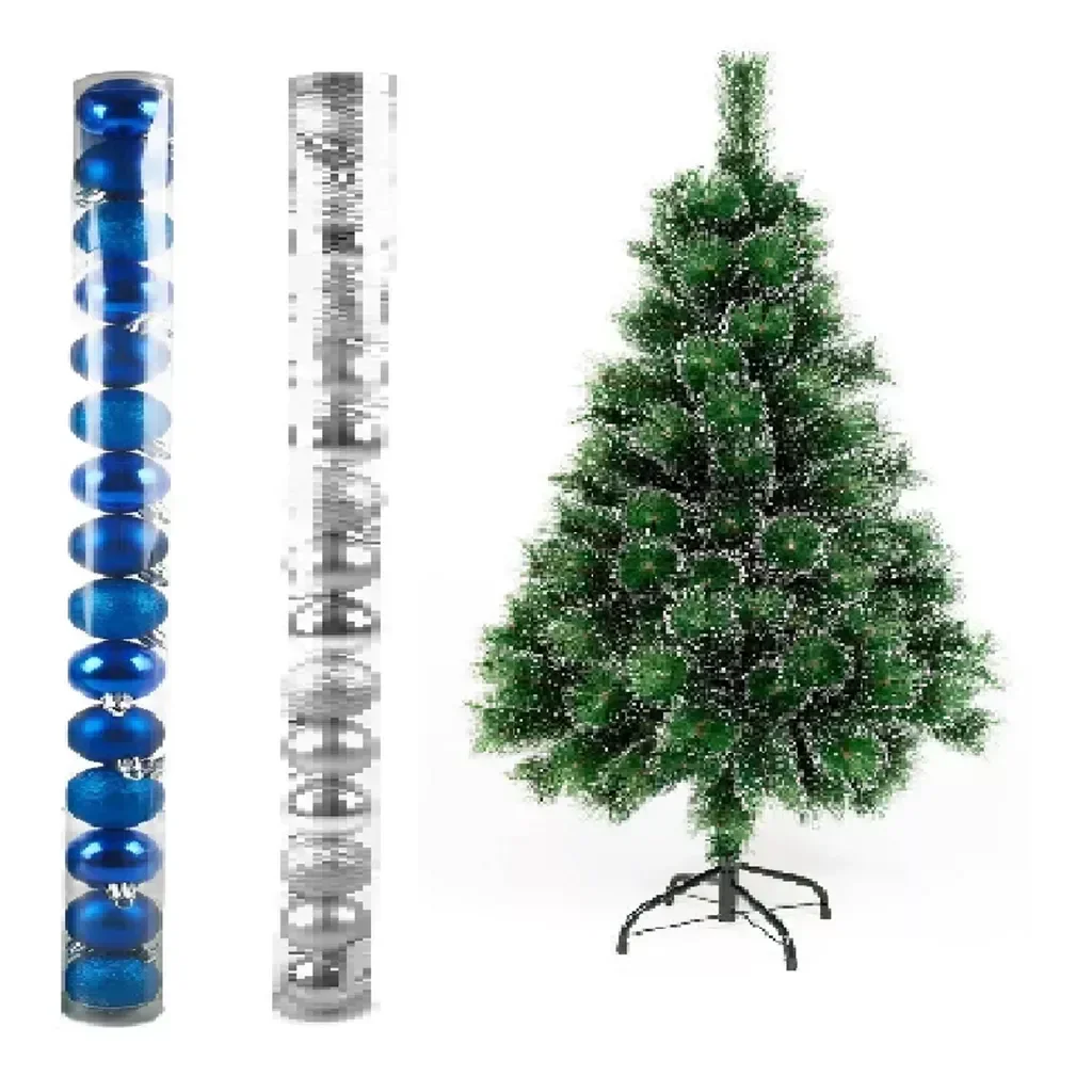 Ver imagem 1 de Arvore de Natal Pinheiro Nevada 1,2 Metros 90 Galhos com Enfeites