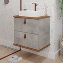 Ver imagem 1 de Gabinete Suspenso com Cuba 60cm Poli Espresso Móveis