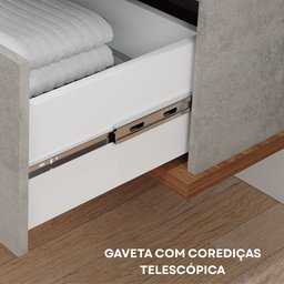 Gabinete Suspenso com Cuba 60cm Poli Espresso Móveis - 5