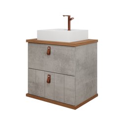 Gabinete Suspenso com Cuba 60cm Poli Espresso Móveis - 2