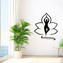 Ver imagem 1 de Adesivo Decorativo Yoga Flor de Lótus Plotado para Parede