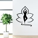 Ver imagem 2 de Adesivo Decorativo Yoga Flor de Lótus Plotado para Parede