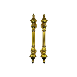 Puxador Duplo para Portas Estilo Colonial Jd 43cm Dourado - 1