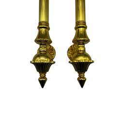 Puxador Duplo para Portas Estilo Colonial Jd 43cm Dourado - 3