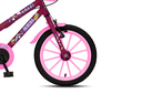 Ver imagem 4 de Bicicleta Aurora Fest, Aro 16, com Freios V-brake, com Rodas de Apoio, Capa Corrente e Cestinha Roxo