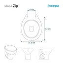 Ver imagem 3 de Assento Sanitario com Amortecedor Zip Branco para Vaso Incepa