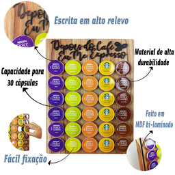 Porta Cápsulas Café 30x40 Dolce Gusto - Nogueira - Depois do Café 30 Cápsulas - 4