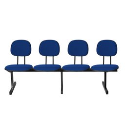 Cadeira Escritório Longarina 4 Lugares Estofada Ecoflex - 7