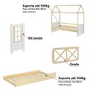 Ver imagem 5 de Bicama Solteiro Infantil Reversível com Grade e Janela Casinha Garden Casatema MadeiraOriginals