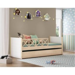 Bicama Solteiro Infantil Garden com Grades Casatema - 1