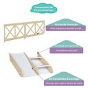 Ver imagem 4 de Bicama Solteiro Infantil Garden com Kit Escadinha e Escorregador Casatema MadeiraOriginals