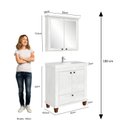 Ver imagem 4 de Conjunto para Banheiro Valência 180x82x40,5cm Branco/Quartzo